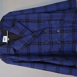 Old navy wool blend double-breasted, pea Coay , XXL blue And black